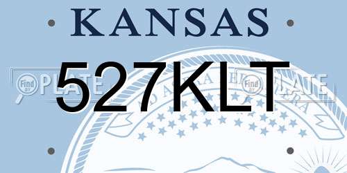 527KLT Kansas License Plate