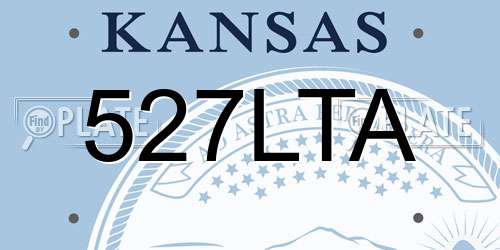 527LTA Kansas License Plate