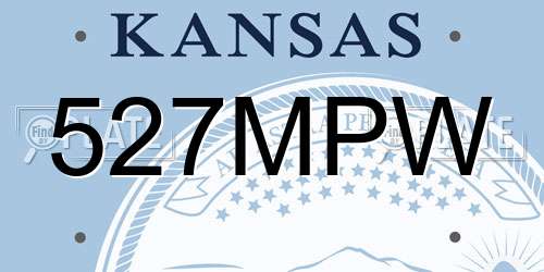 527MPW Kansas License Plate