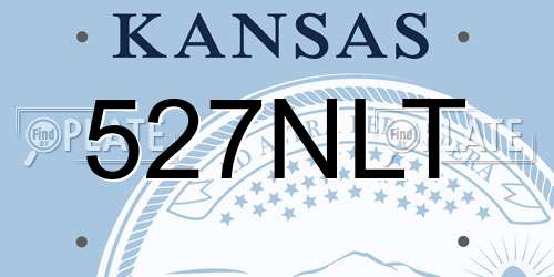 527NLT Kansas License Plate