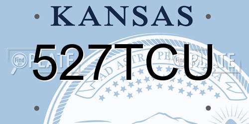 527TCU Kansas License Plate