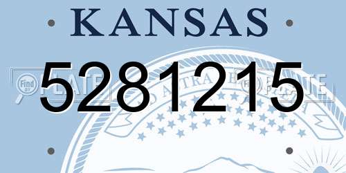 5281215 Kansas License Plate