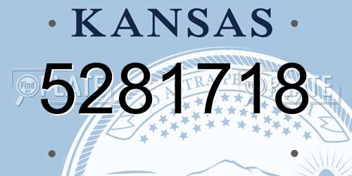 5281718 Kansas License Plate