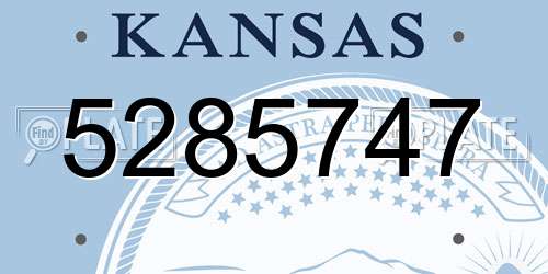 5285747 Kansas License Plate