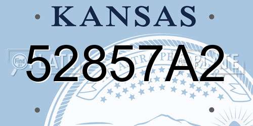 52857A2 Kansas License Plate