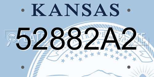 52882A2 Kansas License Plate