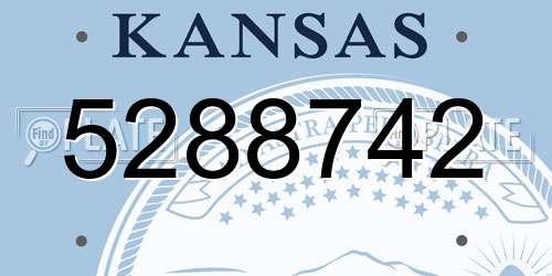 5288742 Kansas License Plate
