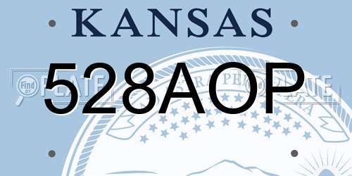 528AOP Kansas License Plate
