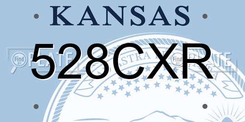528CXR Kansas License Plate
