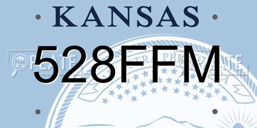 528FFM Kansas License Plate