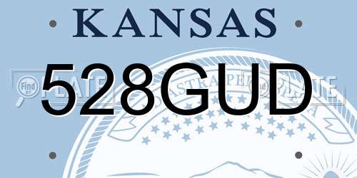 528GUD Kansas License Plate