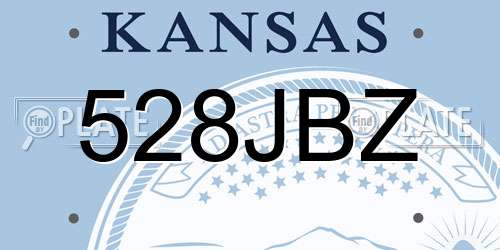 528JBZ Kansas License Plate