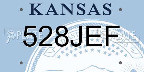 528JEF Kansas License Plate