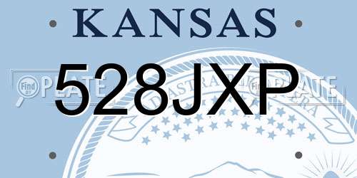 528JXP Kansas License Plate