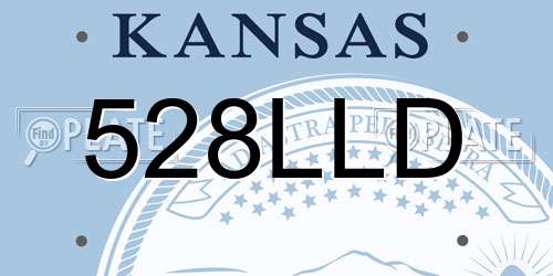 528LLD Kansas License Plate