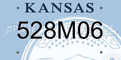 528M06 Kansas License Plate