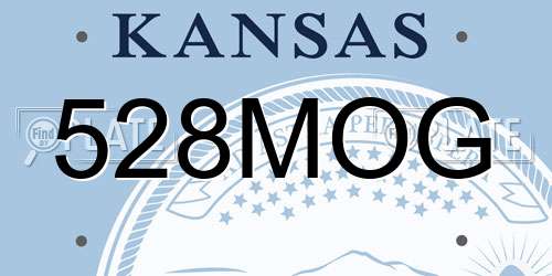 528MOG Kansas License Plate