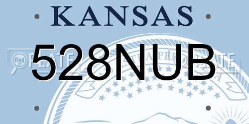 528NUB Kansas License Plate