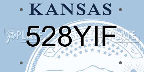 528YIF Kansas License Plate
