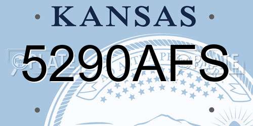 5290AFS Kansas License Plate
