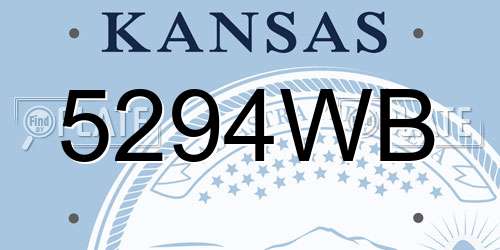 5294WB Kansas License Plate