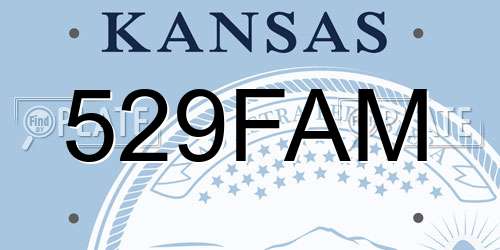 529FAM Kansas License Plate
