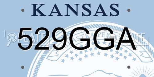 529GGA Kansas License Plate