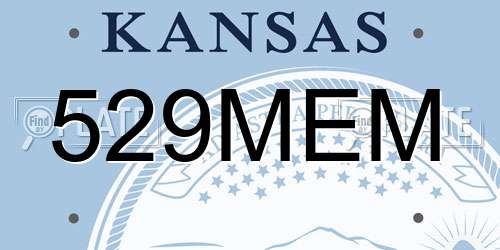 529MEM Kansas License Plate