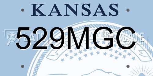 529MGC Kansas License Plate