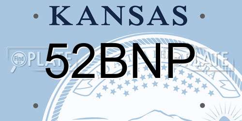 52BNP Kansas License Plate