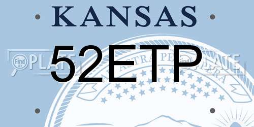 52ETP Kansas License Plate