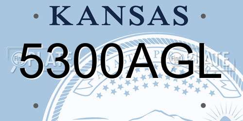 5300AGL Kansas License Plate