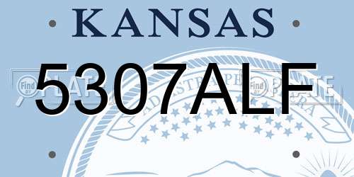 5307ALF Kansas License Plate