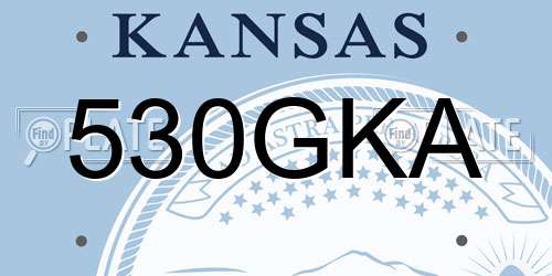 530GKA Kansas License Plate