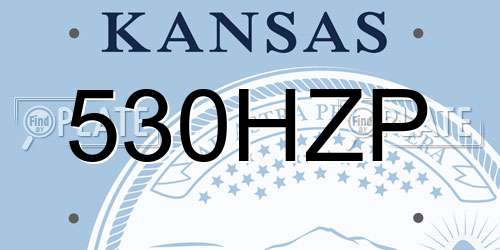 530HZP Kansas License Plate