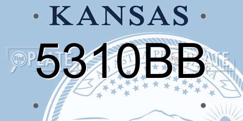 5310BB Kansas License Plate