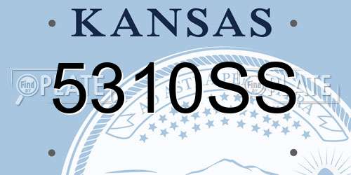 5310SS Kansas License Plate