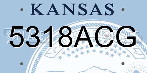 5318ACG Kansas License Plate