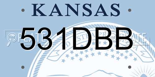 531DBB Kansas License Plate