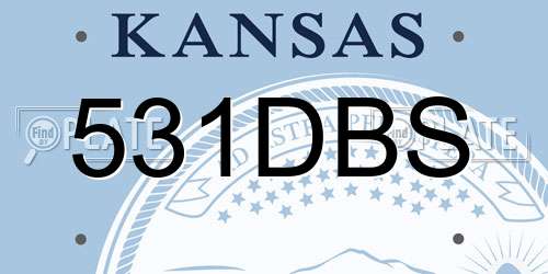 531DBS Kansas License Plate