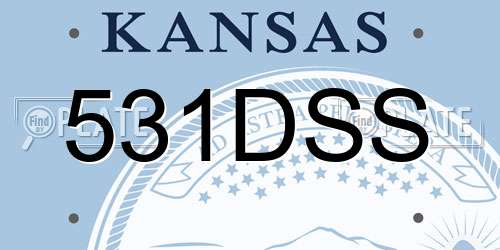 531DSS Kansas License Plate