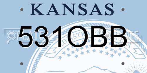 531OBB Kansas License Plate
