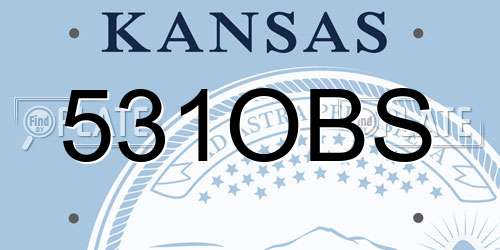 531OBS Kansas License Plate