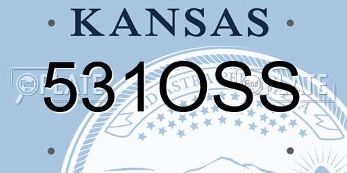531OSS Kansas License Plate