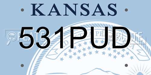 531PUD Kansas License Plate