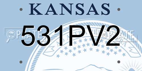 531PV2 Kansas License Plate
