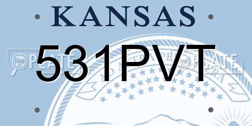 531PVT Kansas License Plate