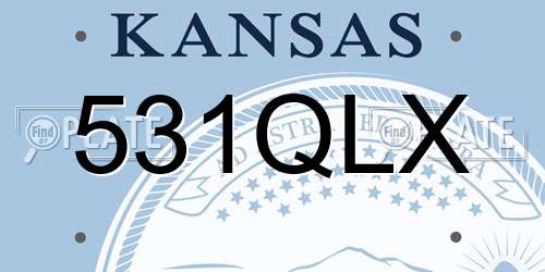 531QLX Kansas License Plate
