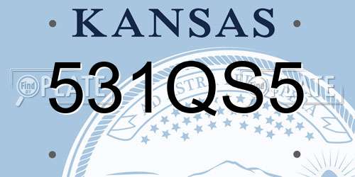 531QS5 Kansas License Plate