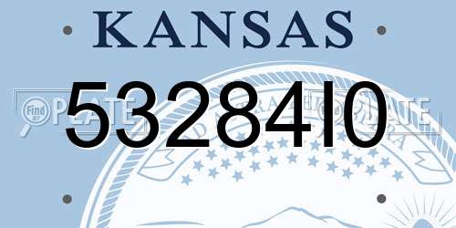 53284I0 Kansas License Plate